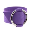 Charm Bracelets Wholesale Purple Leather Studded Punk Students Bracelet Goth Gothic Rivet Wristband For Women Jewelry