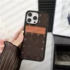 For iPhone 15 Pro Max Cases Card Holder Designer Phone Case Apple iPhone 14 Pro Max 13 12 Pro 11 13promax 15 Plus Case Brand Double Layer Card Slot Classics Mobile Cover