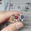 حلقات الأحجار الكريمة المغلفة بالأسلاك للنساء ، Carnelian Rose Quartz Amethyst Tiger Eyes