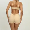 Actieve sets Booty Jumpsuit Dames Gym Backless Workout Kleding Voor 2024 Yoga Kleding Sexy Fitness Set Sport Outfit Vrouw Wit