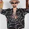 Camicie casual da uomo Spider Web WACKO MARIA Camicia Uomo Donna 1 1 Camicie hawaiane di alta qualità 2023ss Teeephemeralew