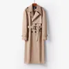 Trench-Coat pour hommes, coupe-vent Long à Double boutonnage, Style britannique, revers à deux couches décontracté, coupe-vent printemps automne S-6XL