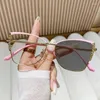 Lunettes de soleil Fashion Cat Eye Anti Blue Light Pochromic Lunettes Femmes Vintage Triangle Métal Cadre Couleur Changement Protection Lunettes