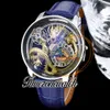 RMF AT120.60.DR Astronomia Tourbillon Механические мужские часы 3D Art Gold Dragon Celestial Body Dial с кожаным ремешком из кожи аллигатора Часы Super Edition Timezonewatch A06c