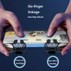 Spelkontroller Joysticks G21 1 Par 6 Finger Game Trigger P4 Controller GamePad Gaming AIM FOOTING TRIGGERS JOYSTICK -knappar för PUBG Mobile Device