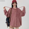 Women's Jackets Deeptown Vintage Red Check Shirts Women Korean Style Oversize Plaid Blouse Hippie Harajuku Streetwear Long Sleeve Top Button Up YQ240115