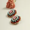 Brincos de garanhão vintage flor barroca eardrop para mulheres 2024 moda clipe de orelha luxo jóias boutique tendência