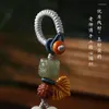 Брелки UMQ, оригинальный высококачественный брелок Xingshi Fidelity Hetian Jade, автомобильный брелок, ручная работа, красивый кулон