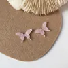 Estatuetas decorativas 5 peças, roxo glitter céu estrelado sentido gravura pequena borboleta estatueta artesanato acrílico para fazer jóias diy