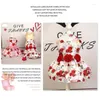 Dog Apparel Clothes For Small Dogs No. Soft Easy To Clean Comfortable Wear Resistance Valentine's Gift Dress Creativity