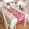 Decorazioni per runner da tavolo con amore per San Valentino, decorazioni per la tavola per feste di nozze a casa