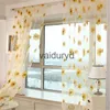 Curtain Sunflower Tulle Curtains for Living Room Bedroom Kitchen Window Panels Drapes Sheer Voile Home100*200cm Home Decorationvaiduryd