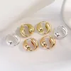 Mode Damen Goldene Persönlichkeit Ohrstecker Yin und Yang Tai Chi Fische Design Licht Luxus Qualität Kreis Ohrringe Schmuck weiblich