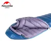 Camping en plein air voyage ultra-léger Portable en duvet d'oie maman hiver imperméable et respectueux de la peau sac de couchage chaud 240116