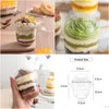 Boîtes d'emballage en gros 50pcs jetables mousse gâteau tasse avec couvercle transparent en plastique pudding gelée dessert yaourt tasses fête fav dhycz