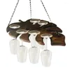 Kitchen Storage Wine Glass Rack Useful Iron Shelf Holder Detachable Design Stand Paper Roll For Restaurant Accessory