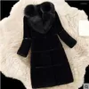 Pelliccia da donna Nowsaa Elegante giacca invernale da donna Addensare con cappuccio Cappotto lungo in piumino Slim Fit Colletto per capelli Cappotti imbottiti in cotone