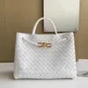 Andiamo Designer Tote B Famille à 8 lignes Buckle Cuir original 2024 Nouveau ordinateur