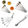 Set Of 5 Stainless Steel Round Measuring Spoons For Liquid Dry Ingredients Drop Smidgen Pinch Wholesale Delivery Dhual