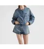 Designer Women Denim Spring Casual and Shorts Tracksuit Trend Versatile Jacket Fashion Coat Womens kläder