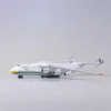 42 CM 1/200 Schaal Voor Antonov AN-225 AN225 Mriya Transportvliegtuigen Vliegtuig Hars Plastic Replica Model Speelgoed Voor Collection 240115