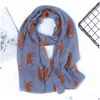 Scarves Printing Scarf Fox Simplicity Versatile Lady Muffler New Mti Color Woman Fashion Neckerchief Autumn Christmas 6 5Sd K2 Drop De Dhwua