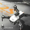 Drone LS-S2S Quadcopter 2,4 GHz, gyroscope 6 axes pliable sans balais, double objectif, WIFI, caméra aérienne professionnelle, application de contrôle par téléphone portable, retour d'une touche, mode sans tête.