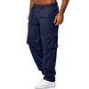 Pantaloni da uomo Cargo Pantaloni estivi in vita elasticizzata Pantaloni larghi Casual Multitasche Sport Comfort quotidiano Tutti gli abbinamenti