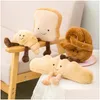 2022 Figure de dessin animé doux Bretzel Crossant Toast Pain Poupée P Jouet alimentaire Farci Baguette Poach Egg Decor Ups Drop Livraison Dhkyx