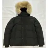 Canada Puffer Jackets Hommes Designer Real Wolf Fur Outdoor Wyndham Coupe-vent Jassen Vêtements d'extérieur à capuche Fourrure Manteau Down Jacket Manteau Hiver