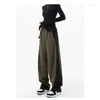 Kvinnor byxor sömmar tröjor Spring Banana Loose Wide Ben Pant Harem Trouser 2024 Fashion Casual Female Streetwear