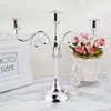 Ljusstakare Imuwen Silver/Gold/Bronze/Black 3-Arms Metal Pillar Candle Holders Candlestick Wedding Decoration Stand Home Decor Candelabra YQ240116