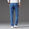 Jeans pour hommes Printemps 3 Couleur Lyocell Confort Marque Hommes Mode Casual Respirant Doux Confortable Mâle Droit Baggy Denim Pantalon