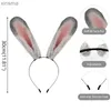 Bandeaux Oreille de lapin bandeau femme étudiants lavage visage bandeau grandes oreilles de lapin bandeaux en peluche printemps cerceau de cheveux YQ240116