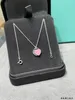 Luxury Pendant Halsband Palomas Graffiti Märkesdesigner Dubbel Pink Green Red Heart Charm Short Chain Choker med Box Women Jewelry