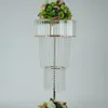 Nova venda quente de ouro cristal flor vaso peças centrais suporte flor para mesa casamento decoração peças centrais 303