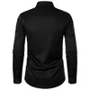 Camisas de vestido masculinas Mens Tops Moda Diária Lapela Manga Longa Poliéster Regular Ligeiro Estiramento Confortável