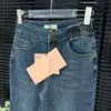 Dames jeans designer broek dames mode brief ontwerp hoge taille rechte been denim denim casual slanke eenvoudige gewassen jean broek