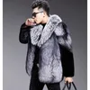 Korte bontjas voor heren, winterwarme vosjas, dik jasje, losse, casual nerts 240116