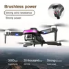 Drone D8 avec double caméra moteur sans balais évitement d'obstacles à 360 ° GPS lumière d'ambiance dégradé de 64 couleurs mode sans tête drone de retour automatique à une touche