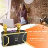 Microphones Karaoké Machine Système de sonorisation Bluetooth portable avec 2 haut-parleurs de microphone sans fil avec support de téléphone portable pour l'église à la maison en plein air