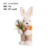 Lindo Conejo de Pascua Decoraciones para el hogar Mesa de Primavera Nórdica Estatuilla Adornos Muñeco de Peluche Feliz Día 240116