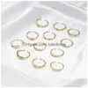 Band Ringe Einfachheit Twee Konstellationen Legierung Ring Öffnung Zeigefinger Brief Weibliche Schmuck Ringe Ornamente Geburtstag Freundschaft Dha8Y