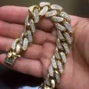 14K Yellow Gold Cuban Moissanite Diamond Link Bracelet For Men Anniversary Gift