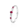 Designer David Yumans Yurma Jewelry Bracelet Jade Angel 925 Sterling Silver Women's Simple and Stylish Style Inlaid with Rose Red Zircon Bracelet Accessories