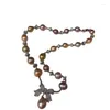 Подвески из натурального пресноводного жемчуга в стиле барокко, ожерелье, орнамент, цепочка на ключицу, оптовая продажа