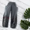 Pantalon femme imprimé jambe large pour femmes été 2024 ample décontracté vêtements de rue rétro taille haute Haren fille vêtements de plage pantalon