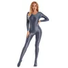 Costume da bagno da donna Costumi da bagno Lingerie Liscio Manica lunga Bodystocking Abbigliamento da notte Ginnastica Tinta unita Girocollo Body240115