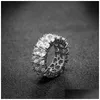 Anelli di fascia maschile zeimax anelli in oro gioiello nuovo sier anello sier simation diamante ghiacciato mix out dimensione 1617 t2 drop dropeapsely gelies anello dhdhy