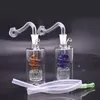 Prix le moins cher Tuyaux d'eau de bong de brûleur à mazout en verre avec matrice en spirale Perc Recycler Dab Rig Ashcatcher Bongs avec tuyau et tuyau de brûleur à mazout de 10 mm